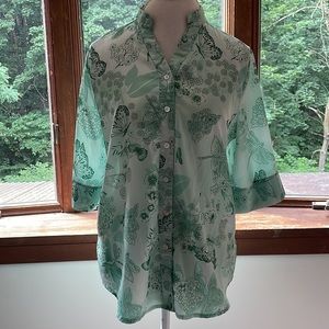 Misslook Floral Butterfly Top